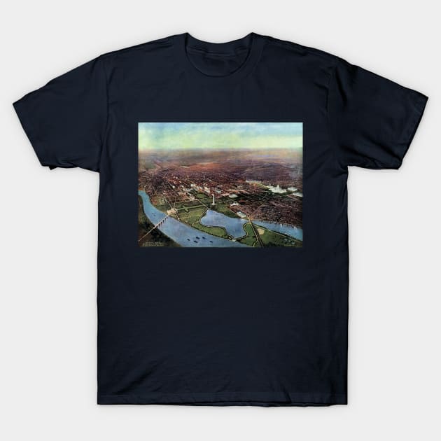 Antique Map of Washington DC and the Potomac River T-Shirt by MasterpieceCafe